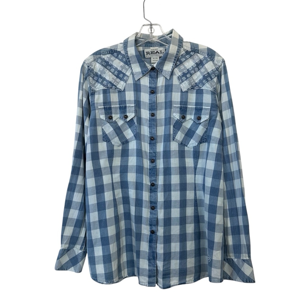 Ariat Rodeo Snap Button Shirt with Classic Gingham Pattern